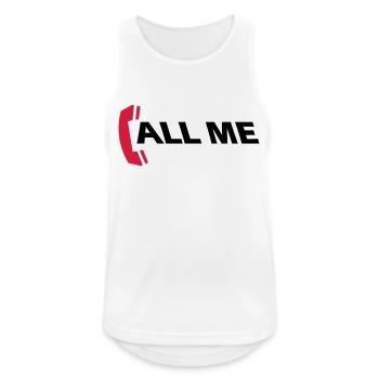 call_me_2c - Männer Tank Top atmungsaktiv - Weiß - Vorne - Nick (188cm)