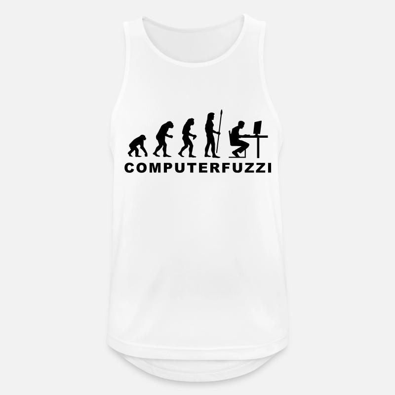 evolution_computerfuzzi - Männer Tank Top atmungsaktiv - Weiß
