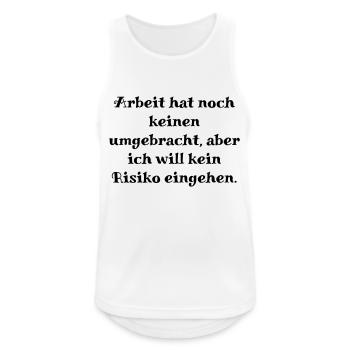 Arbeit - Männer Tank Top atmungsaktiv - Weiß - Vorne - Nick (188cm)