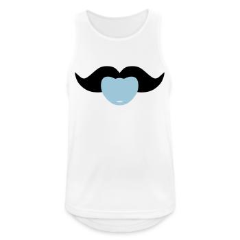 Baby-Schnurrbart - Männer Tank Top atmungsaktiv - Weiß - Vorne - Nick (188cm)
