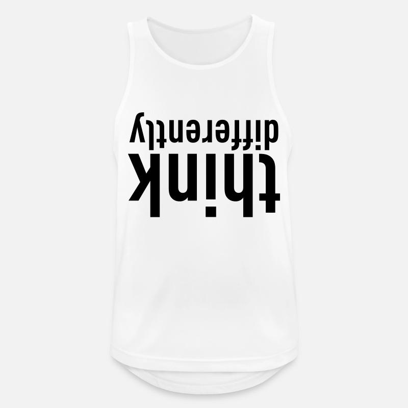 Think Differently - Männer Tank Top atmungsaktiv - Weiß