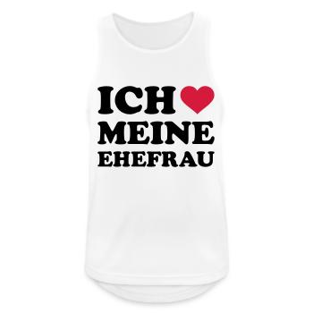 Ich liebe meine Ehefrau - Männer Tank Top atmungsaktiv - Weiß - Vorne - Nick (188cm)