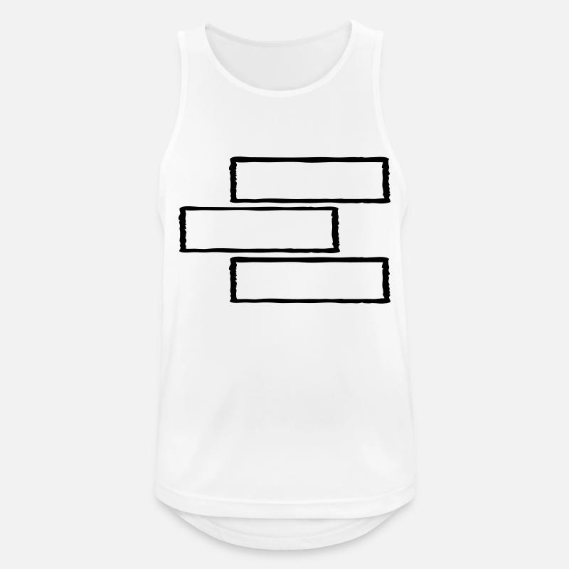 3 rectangular frame - Men's Breathable Tank Top - white