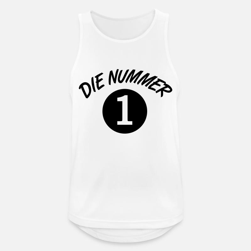 nummer1 - Männer Tank Top atmungsaktiv - Weiß