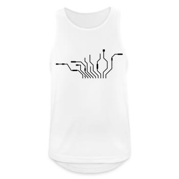 pc leitungen prozessor cpu draht verkabelung compu - Männer Tank Top atmungsaktiv - Weiß - Vorne - Nick (188cm)