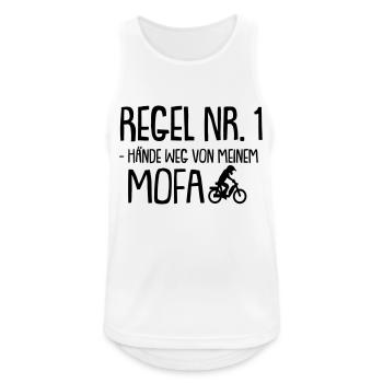 regel nr 1 hände weg von meinem mofa - Männer Tank Top atmungsaktiv - Weiß - Vorne - Nick (188cm)