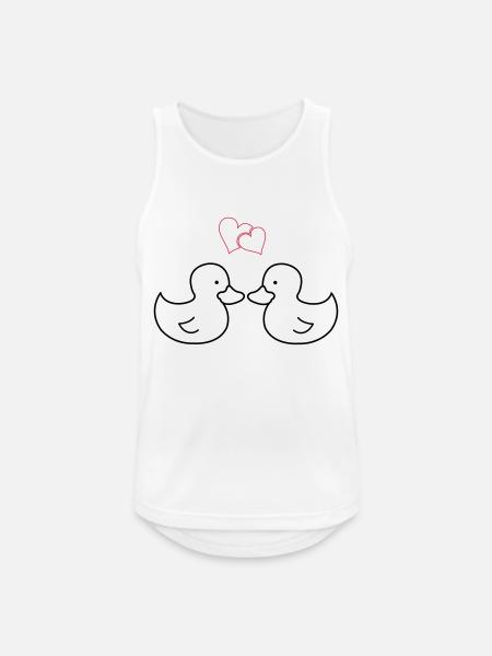 enten_verliebt - Men's Breathable Tank Top - white