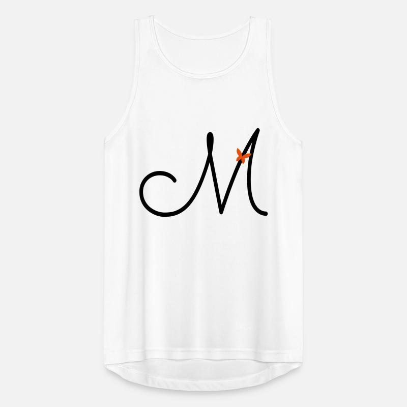 Buchstabe M Anfangsbuchstabe Schmetterling Männer Tank Top atmungsaktiv