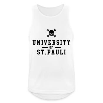 University of St. Pauli - Männer Tank Top atmungsaktiv - Weiß - Vorne - Nick (188cm)