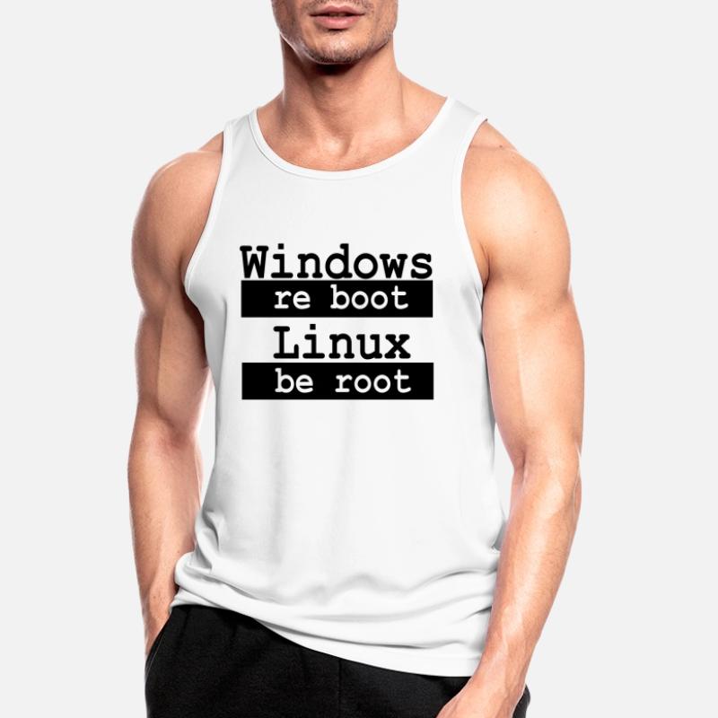 Windows re boot - Linux be root Men's Breathable Tank Top