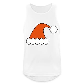 Père Noël clipart Noël motif - Débardeur respirant Homme - blanc - Devant - Nick (188cm)