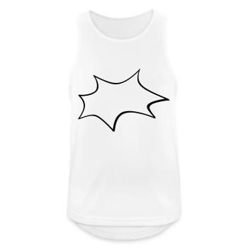 Zack Bumm - Männer Tank Top atmungsaktiv - Weiß - Vorne - Nick (188cm)