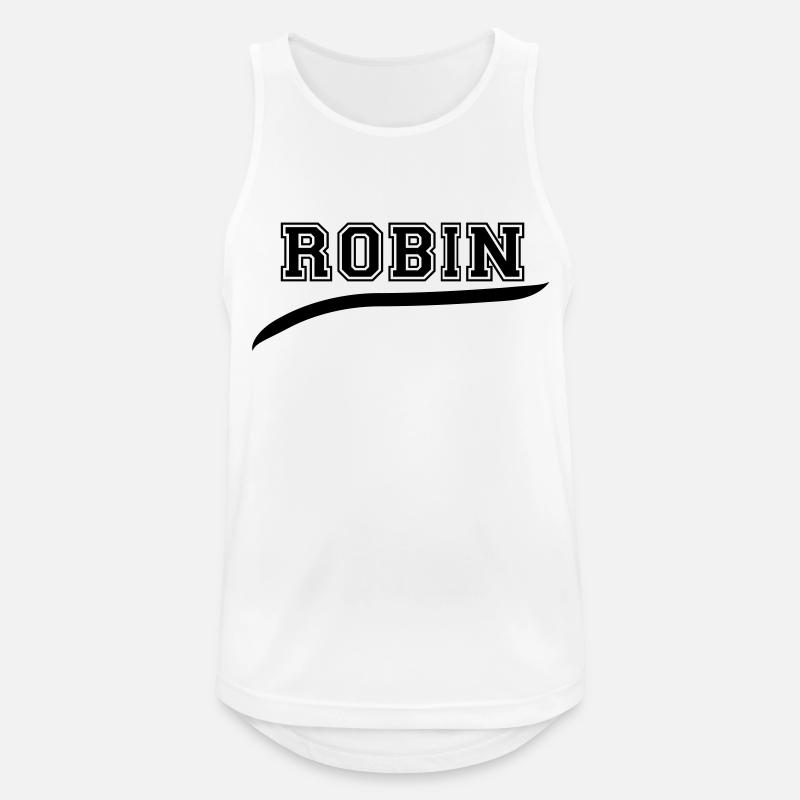 robin_2 - Männer Tank Top atmungsaktiv - Weiß