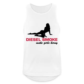 DIESEL SMOKE MAKE HORNY - Débardeur respirant Homme - blanc - Devant - Nick (188cm)