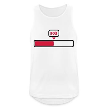 50 % - Men's Breathable Tank Top - white - Front - Nick (188cm)