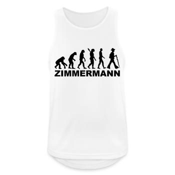 Zimmermann - Männer Tank Top atmungsaktiv - Weiß - Vorne - Nick (188cm)