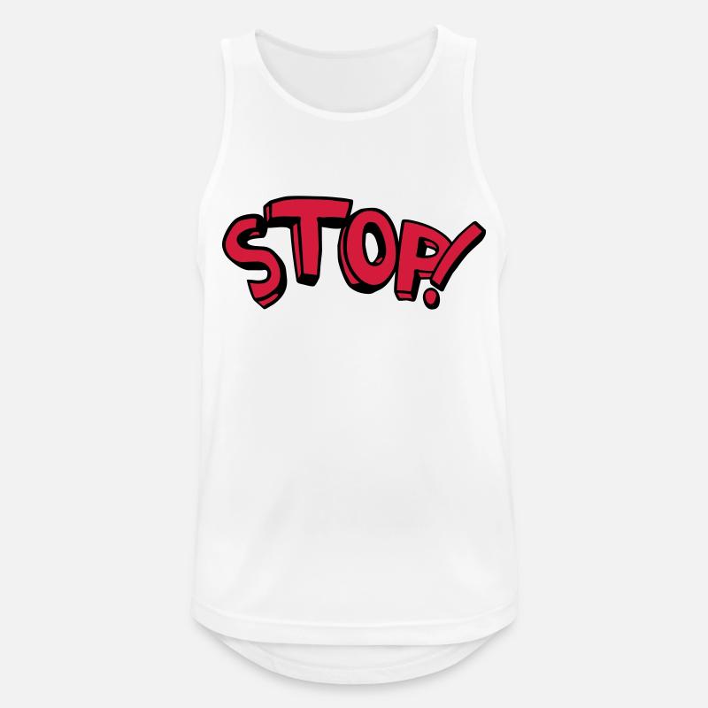 Stop standing remain comic saying - Men's Breathable Tank Top - white