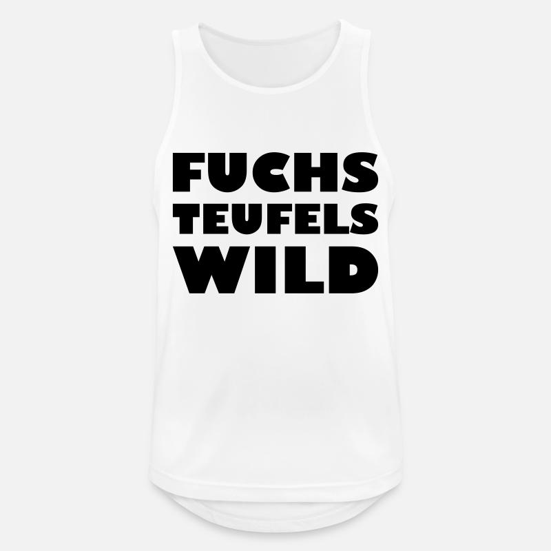 Fuchsteufelswild - Männer Tank Top atmungsaktiv - Weiß