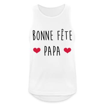 Papa Vati Vater Vatertag Geburtstag Dad Familie - Männer Tank Top atmungsaktiv - Weiß - Vorne - Nick (188cm)