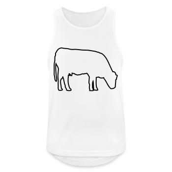 vache - Débardeur respirant Homme - blanc - Devant - Nick (188cm)