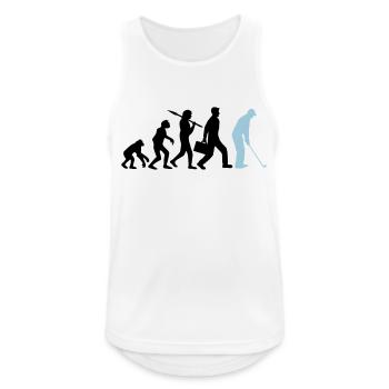 Golf spielen Evolution - Männer Tank Top atmungsaktiv - Weiß - Vorne - Nick (188cm)