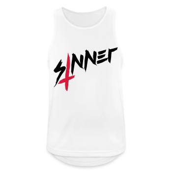 Sinner cross upside down - Men's Breathable Tank Top - white - Front - Nick (188cm)