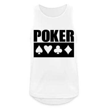Poker - Men's Breathable Tank Top - white - Front - Nick (188cm)