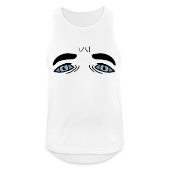 Conception Blue Sad Eyes - Débardeur respirant Homme - blanc - Devant - Nick (188cm)
