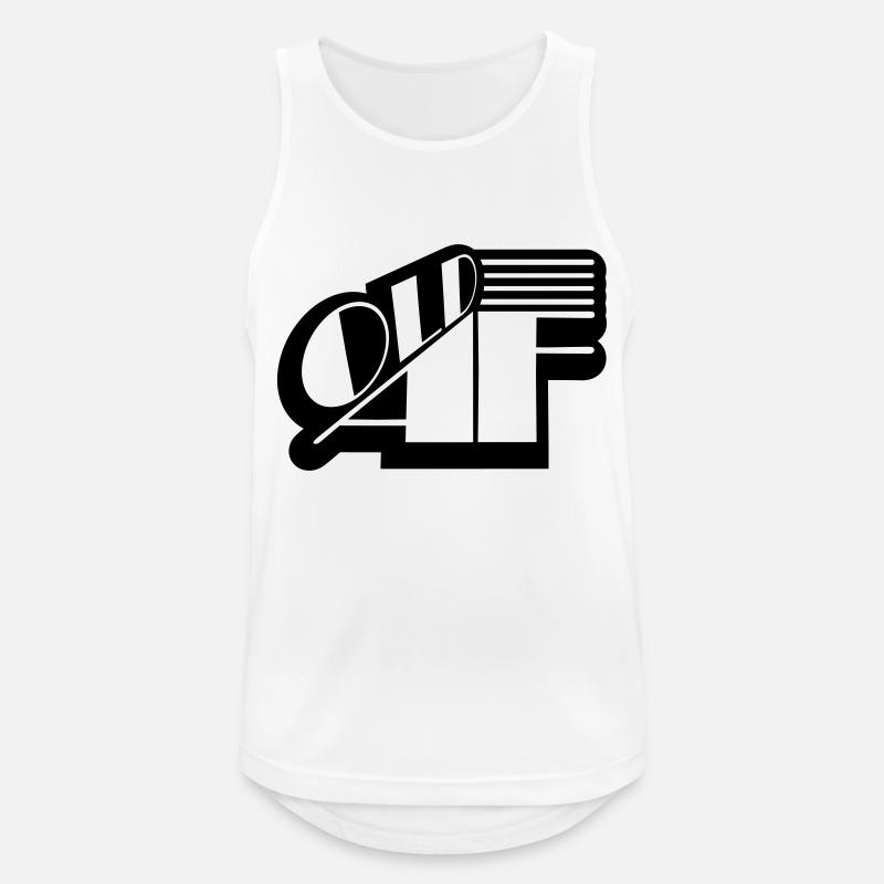 old AF Text Logo - Men's Breathable Tank Top - white