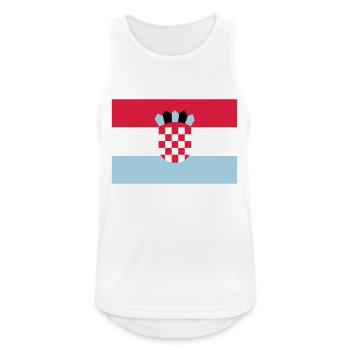Kroatien - Männer Tank Top atmungsaktiv - Weiß - Vorne - Nick (188cm)