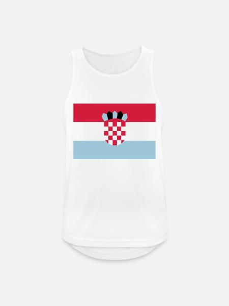 Kroatien - Männer Tank Top atmungsaktiv - Weiß