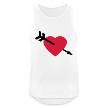 Amor Arrow and Heart - Men's Breathable Tank Top - white - Front - Nick (188cm)