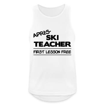 Apres ski teacher - Männer Tank Top atmungsaktiv - Weiß - Vorne - Nick (188cm)