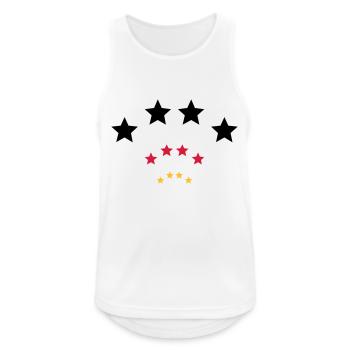 4 Sterne für Schwarz rot gold / 4 stars (3c) - Men's Breathable Tank Top - white - Front - Nick (188cm)