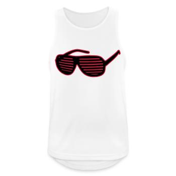 Partybrille Electro House Club Festival - Männer Tank Top atmungsaktiv - Weiß - Vorne - Nick (188cm)