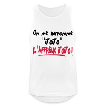 HUMOUR affreux jojo!!! t-shirt,logo,motif,visuel - Débardeur respirant Homme - blanc - Devant - Nick (188cm)