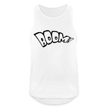 boom text feuer heiss tnt dynamit explodieren expl - Männer Tank Top atmungsaktiv - Weiß - Vorne - Nick (188cm)