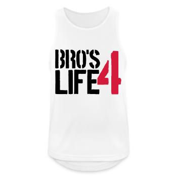 Cool Bros 4 Life Logo - Männer Tank Top atmungsaktiv - Weiß - Vorne - Nick (188cm)