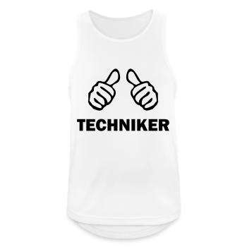 techniker - Männer Tank Top atmungsaktiv - Weiß - Vorne - Nick (188cm)
