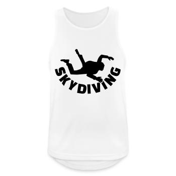Skydiving - Men's Breathable Tank Top - white - Front - Nick (188cm)