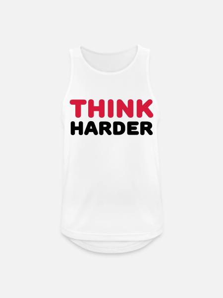 Think harder - Débardeur respirant Homme - blanc