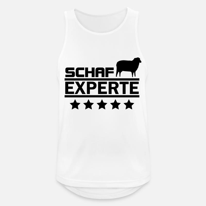 schaf experte - Männer Tank Top atmungsaktiv - Weiß