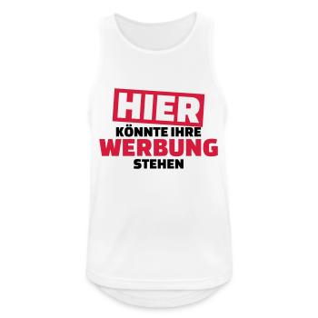 Werbung - Männer Tank Top atmungsaktiv - Weiß - Vorne - Nick (188cm)
