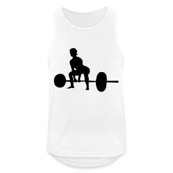 frau gewichte - Männer Tank Top atmungsaktiv - Weiß - Vorne - Nick (188cm)