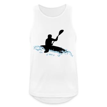 Whitewater kayaking - Men's Breathable Tank Top - white - Front - Nick (188cm)