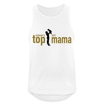 top mama - Männer Tank Top atmungsaktiv - Weiß - Vorne - Nick (188cm)
