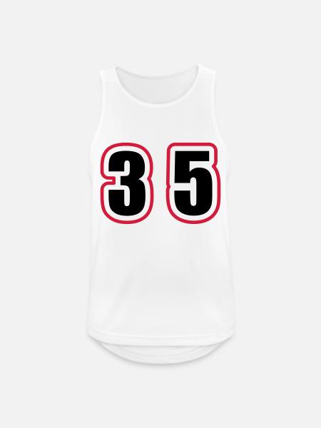 35 Number College - Men's Breathable Tank Top - white