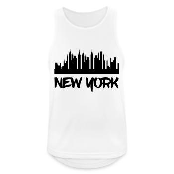New York - Men's Breathable Tank Top - white - Front - Nick (188cm)