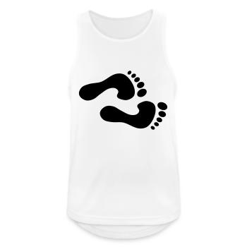 Füße - Männer Tank Top atmungsaktiv - Weiß - Vorne - Nick (188cm)