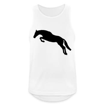 Springpferd 01 - Männer Tank Top atmungsaktiv - Weiß - Vorne - Nick (188cm)